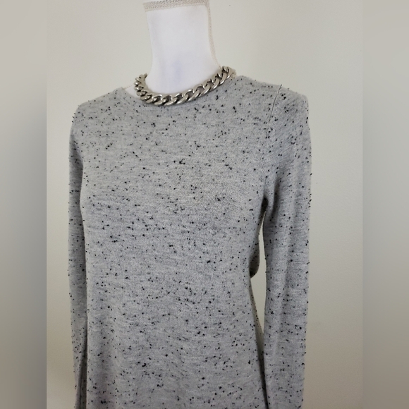 LOFT~Size S~Gray Knit Keyhole Back Sweater Dress Long Sleeve. - Picture 8 of 10